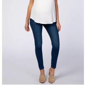 Pink lush - Navy Blue Skinny Maternity Jeans